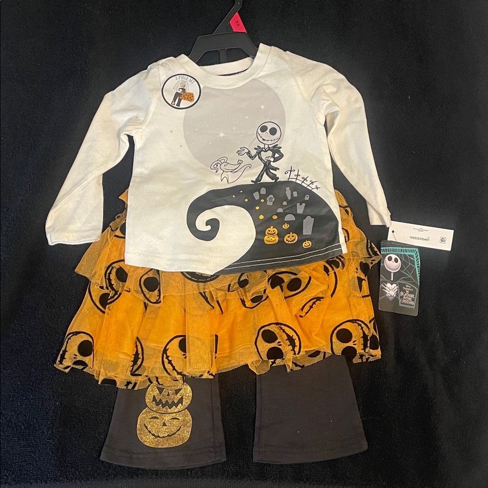 Disney Halloween outfit Nightmare Before Christmas 3 piece set nwt